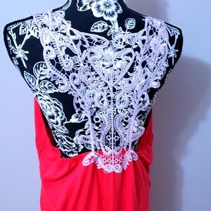 Maxi dress with lace back